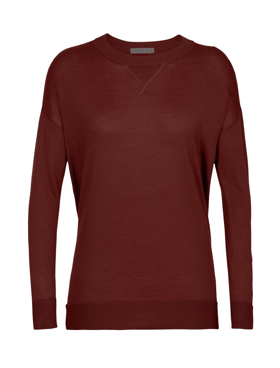 Sweats Icebreaker Cool-Lite™ Merino Nova Pull Femme Rouge | FR 1616SGLO